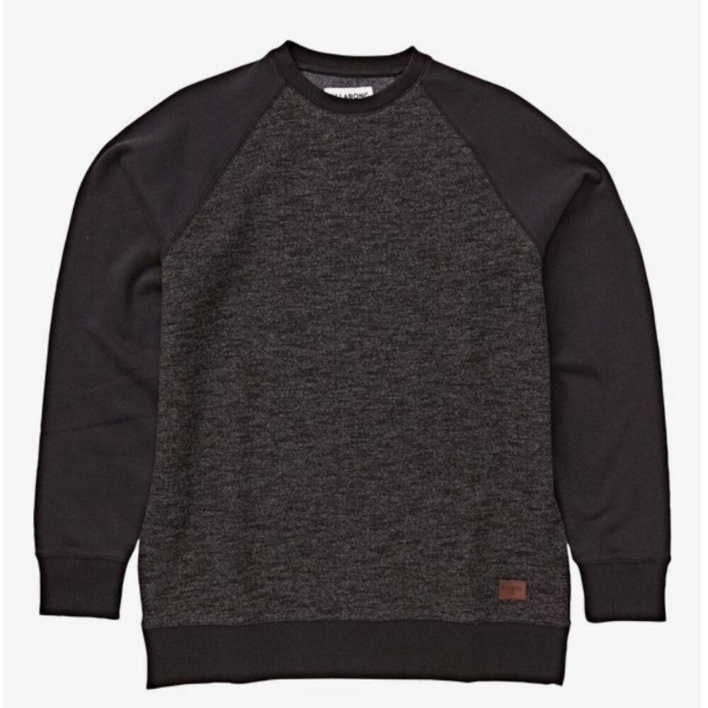 Billabong Grey/Black Crew Neck Sweatshirt for Men Size Large